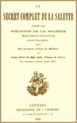 The booklet 'Le Secret Complet de la Salette', 1881, 32 pages, 5.7MBytes
